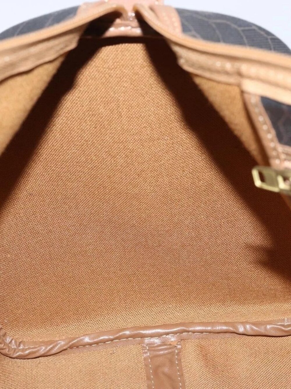 Christian Dior Honeycomb Canvas Hand Bag PVC Black Gold Auth 166851 - Picture 11 of 16